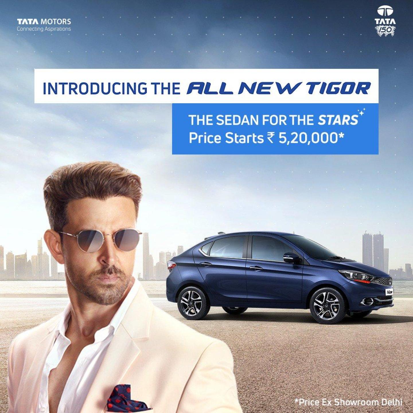 Actor Hrithik Roshan is the face of the all new 2018 Tata Tigor