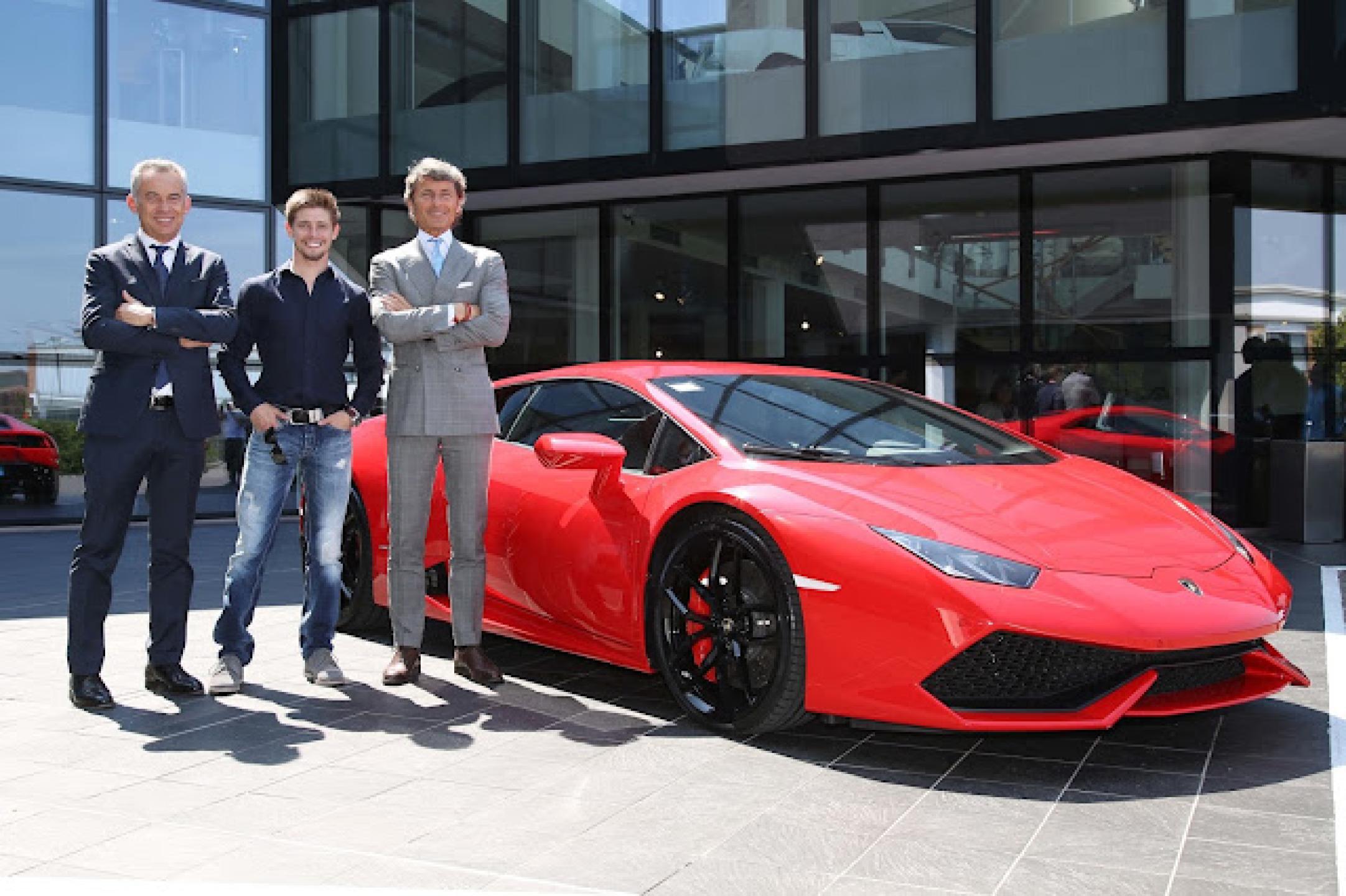 Casey Stoner at Automobili Lamborghini