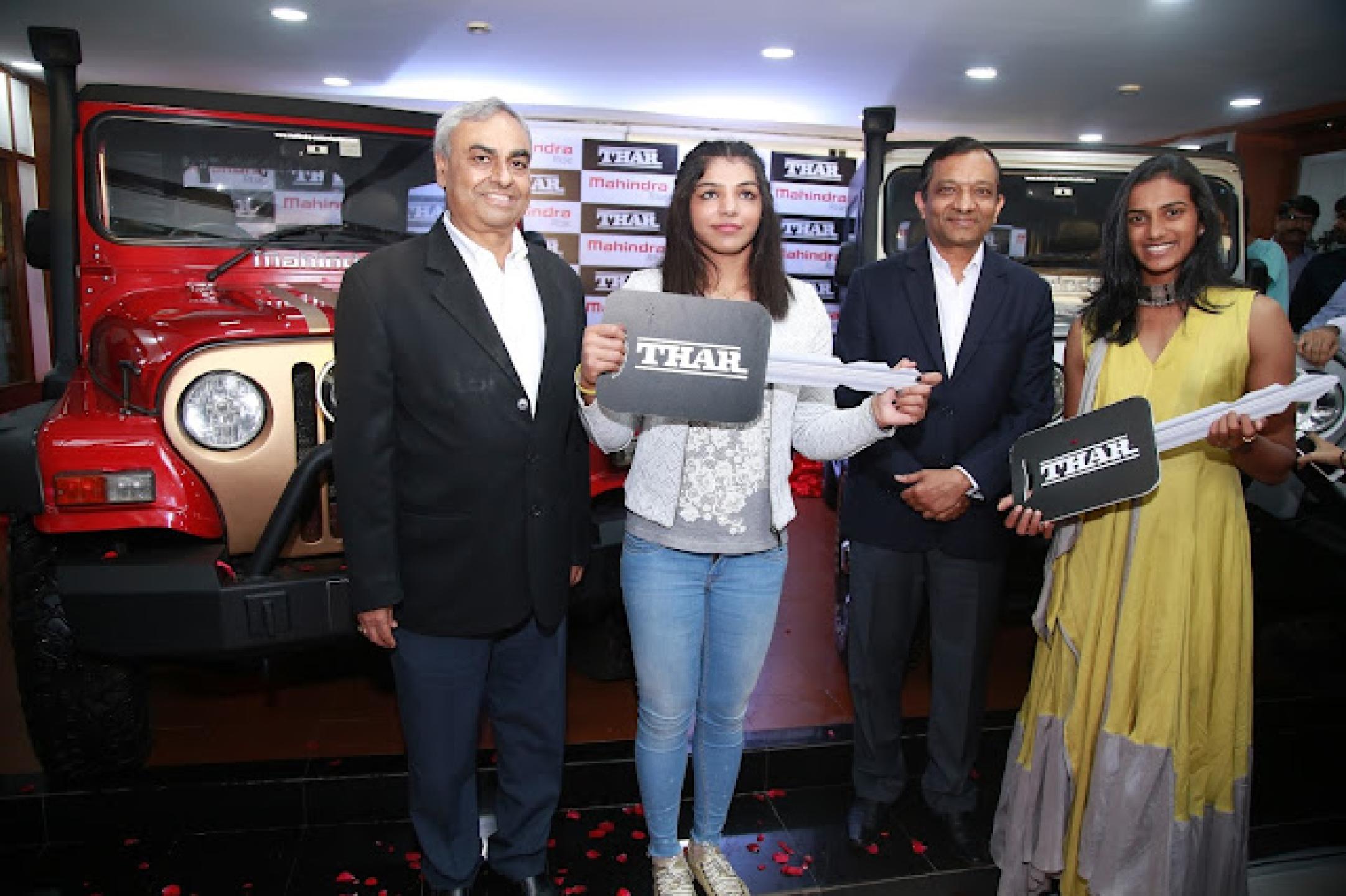 Mahindra gifts its 4x4 off-roader Thar to Rio Olympic stars PV Sindhu and Sakshi Malik