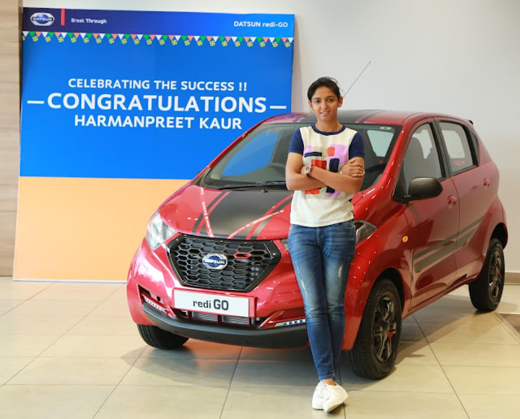 Harmanpreet Kaur presented with a Datsun redi-GO for her sensational performance in the ICC Women’s Championship 2017
