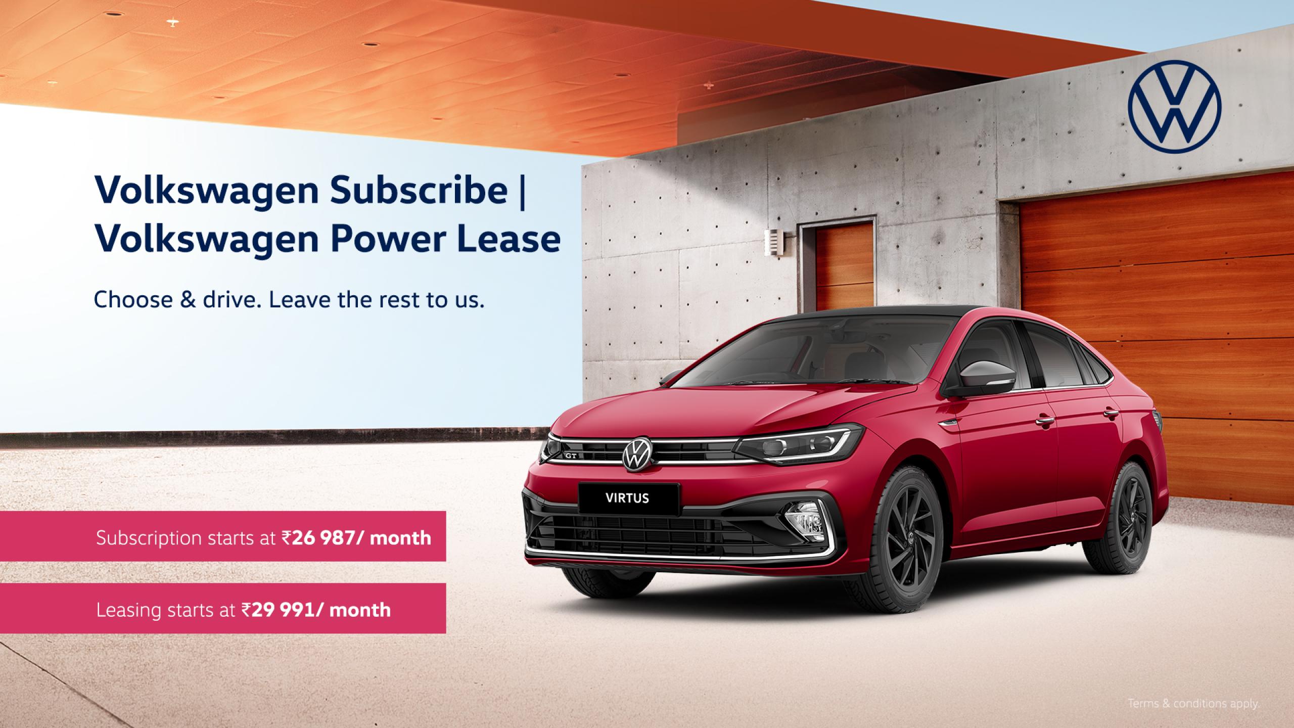 Volkswagen introduces subscription and lease options for the newly launched Virtus