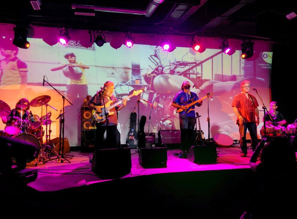 Indian Ocean performing live at Blue Frog, New Delhi at the unveiling of ‘The Freedom Bike’ motorcycle art installation
