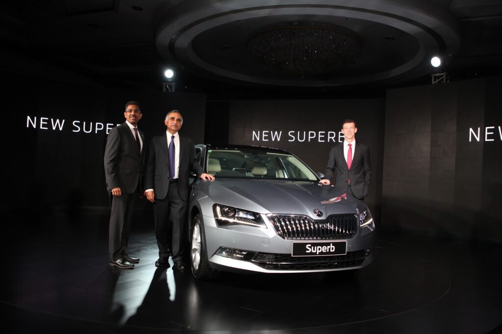 L-R: Ashutoh Dixit, Director, Sales, Services and Marketing, SKODA Auto India, Sudhir Rao, CMD, SKODA Auto India, Werner Eicchorn, Member of Board, Sales and Marketing, SKODA Auto
