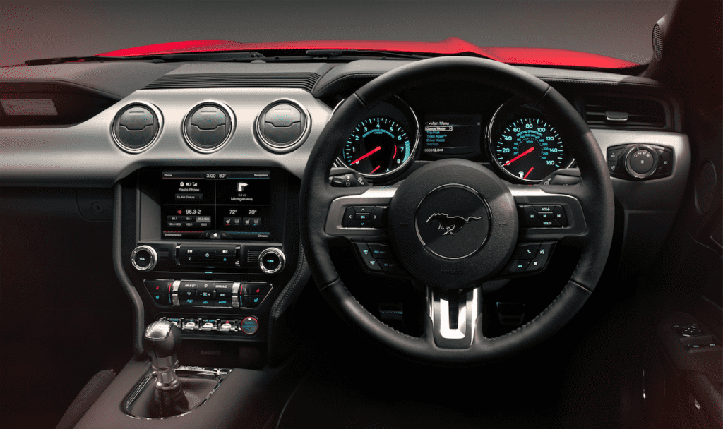 Ford Mustang interior view