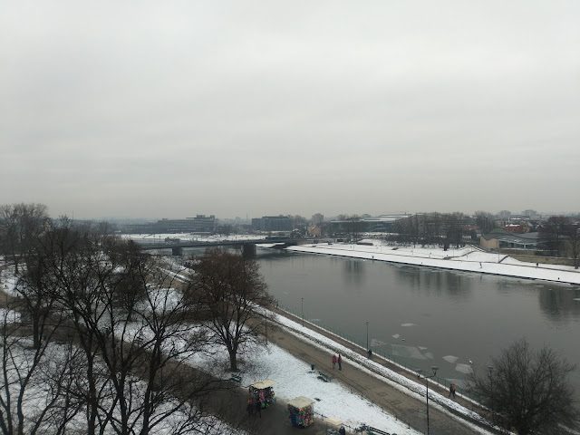 River Vistula from the top of Wawel Castle Kraków