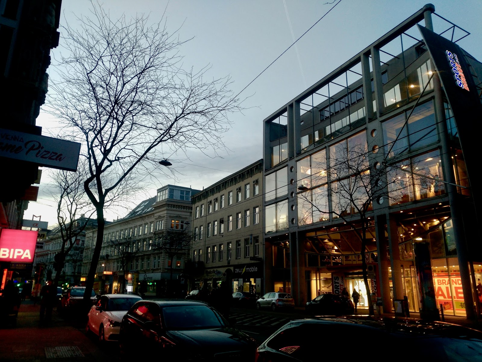 Modern glass buildings Vienna