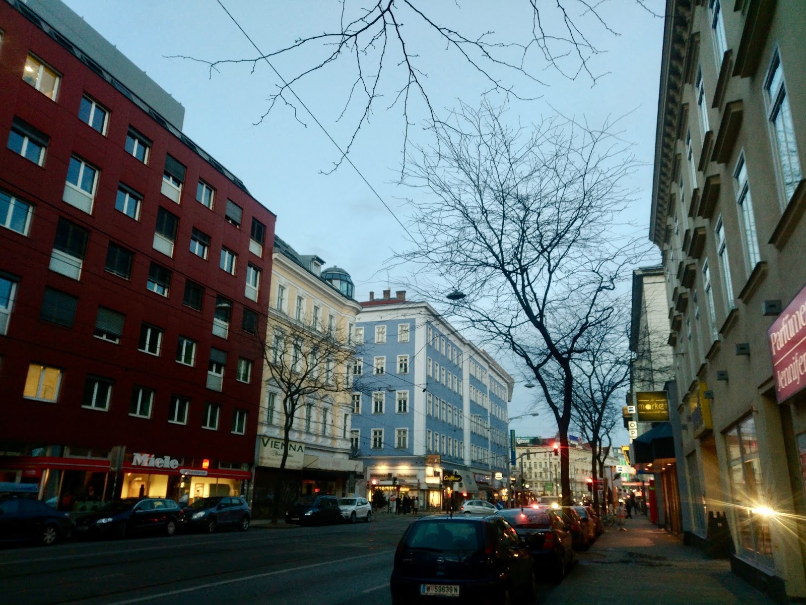 Colourful apartment blocks Vienna