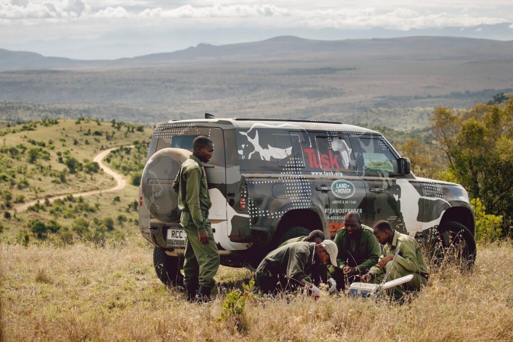 Land Rover Defender lion conservation Kenya